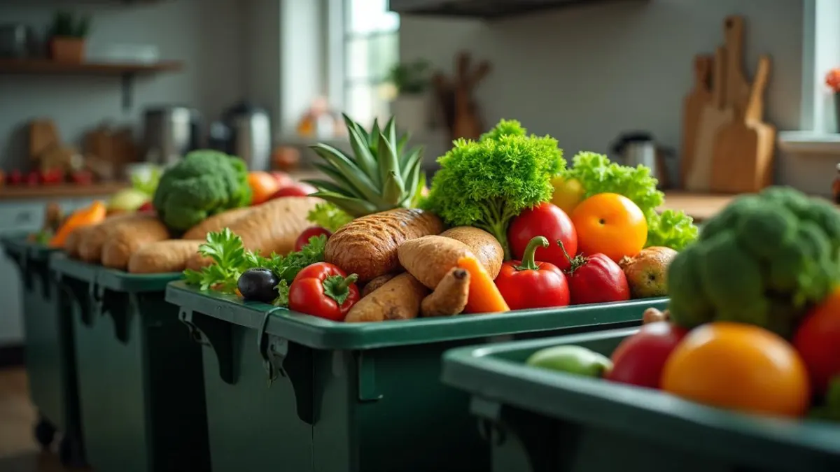 Illustration du problème global de gaspillage alimentaire